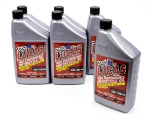 LUCAS OIL Semi-Syn 10w40 Motor- cycle Oil 6×1 Qt 10710