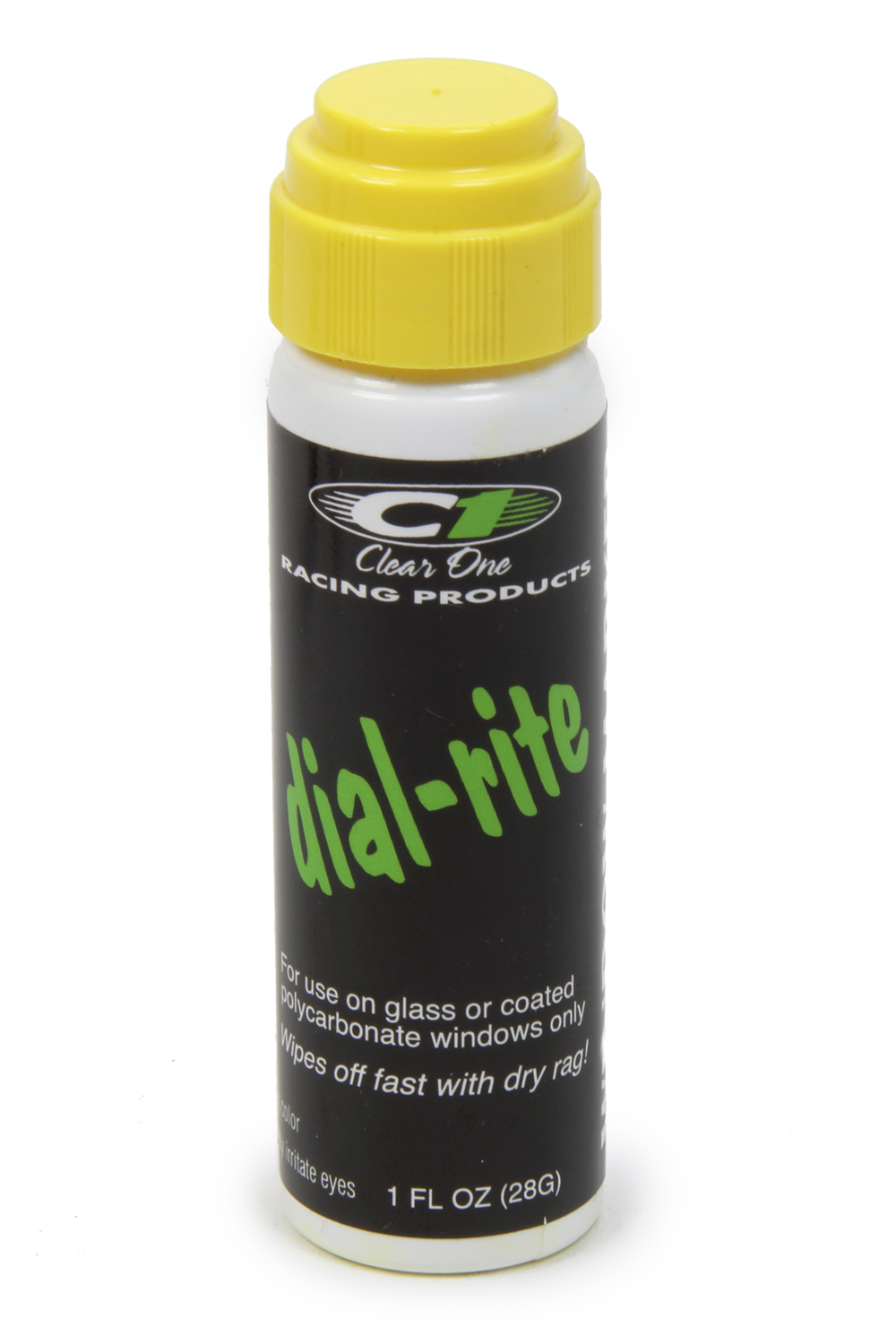 CLEAR ONE RACING PRODUCTS Dial-In Window Marker Yellow 1oz Dial-Rite DRP2