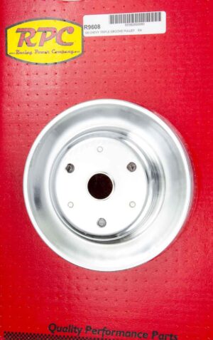RACING POWER CO-PACKAGED Chrome Steel Crankshaft Pulley 3Groove Long WP R9608