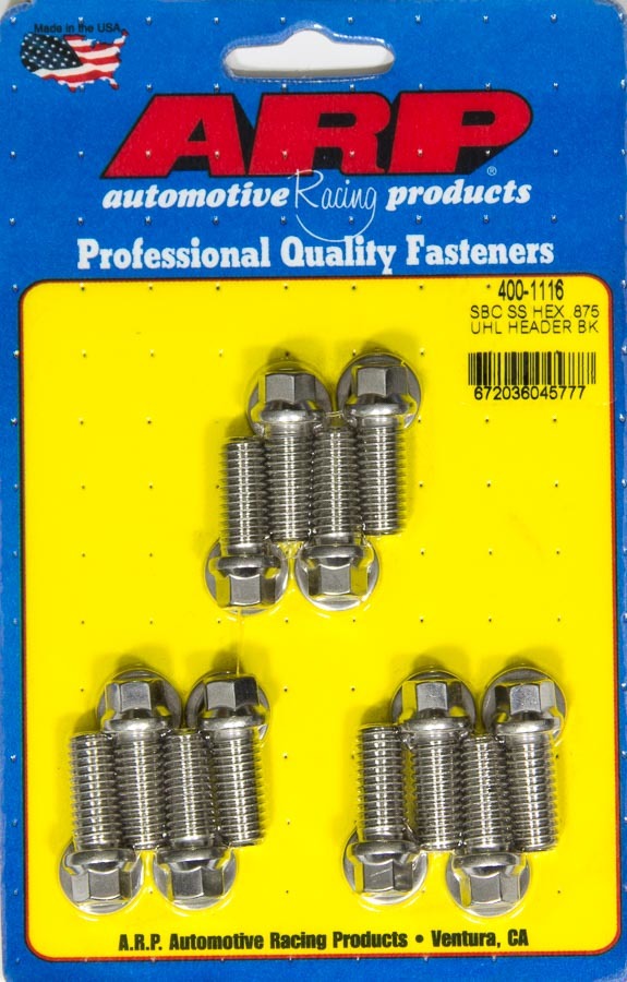 ARP Header Bolt Kit – 6pt. 3/8 x .875 UHL (12) 400-1116