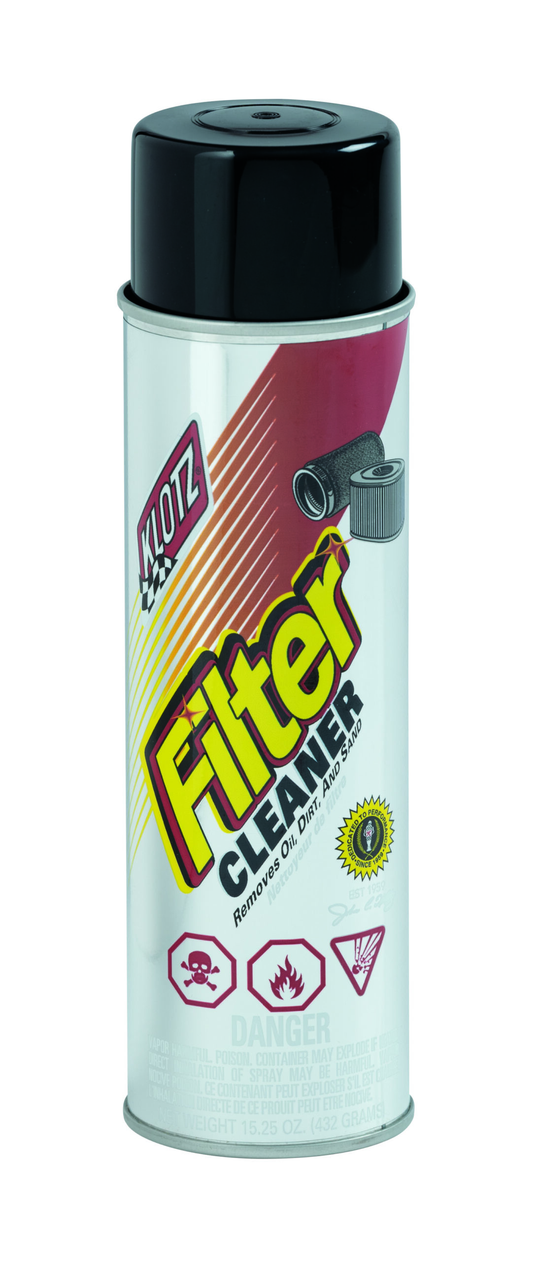 KLOTZ SYNTHETIC LUBRICANTS Filter Cleaner 15.25 Ounces KLOKL-608