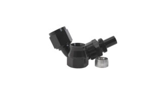AEROMOTIVE 8an 90-Deg PTFE Hose End Black Anodized 15355