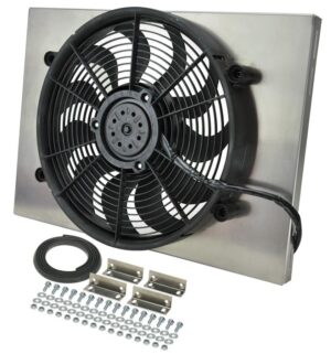 DERALE RAD Fan w/Alum Shroud Assembly 16828