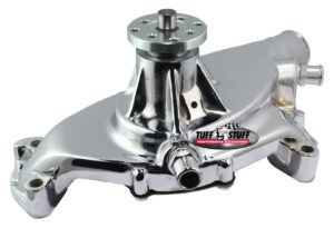 TUFF-STUFF BBC Short Water Pump Aluminum Smooth Chrome 1496NA