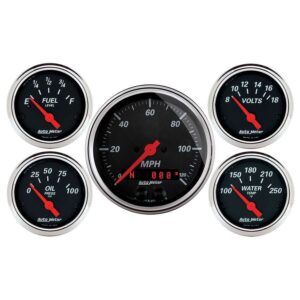 AUTOMETER Designer Black Gauge Kit w/GPS Speedo 1450