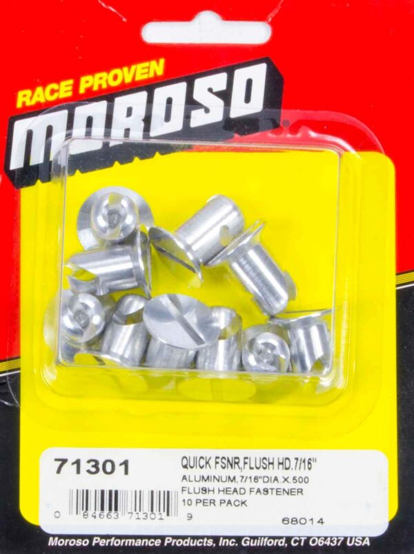MOROSO Alum. Quick Fasteners- Flush Head-7/16in x .5in 71301