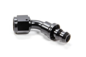 TRIPLE X RACE COMPONENTS #8 45 Degree Hose End Push Lock HF-14508BLK