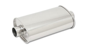 VIBRANT PERFORMANCE S/S Oval Muffler 2-1/4in In 2-1/4in Out 1101