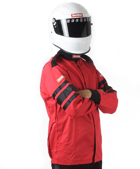 RACEQUIP Red Jacket Single Layer Large 111015RQP