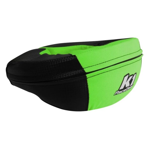 K1 RACEGEAR Neck Collar Karting Junior Carbon / Green 15-NEC-CAV-J