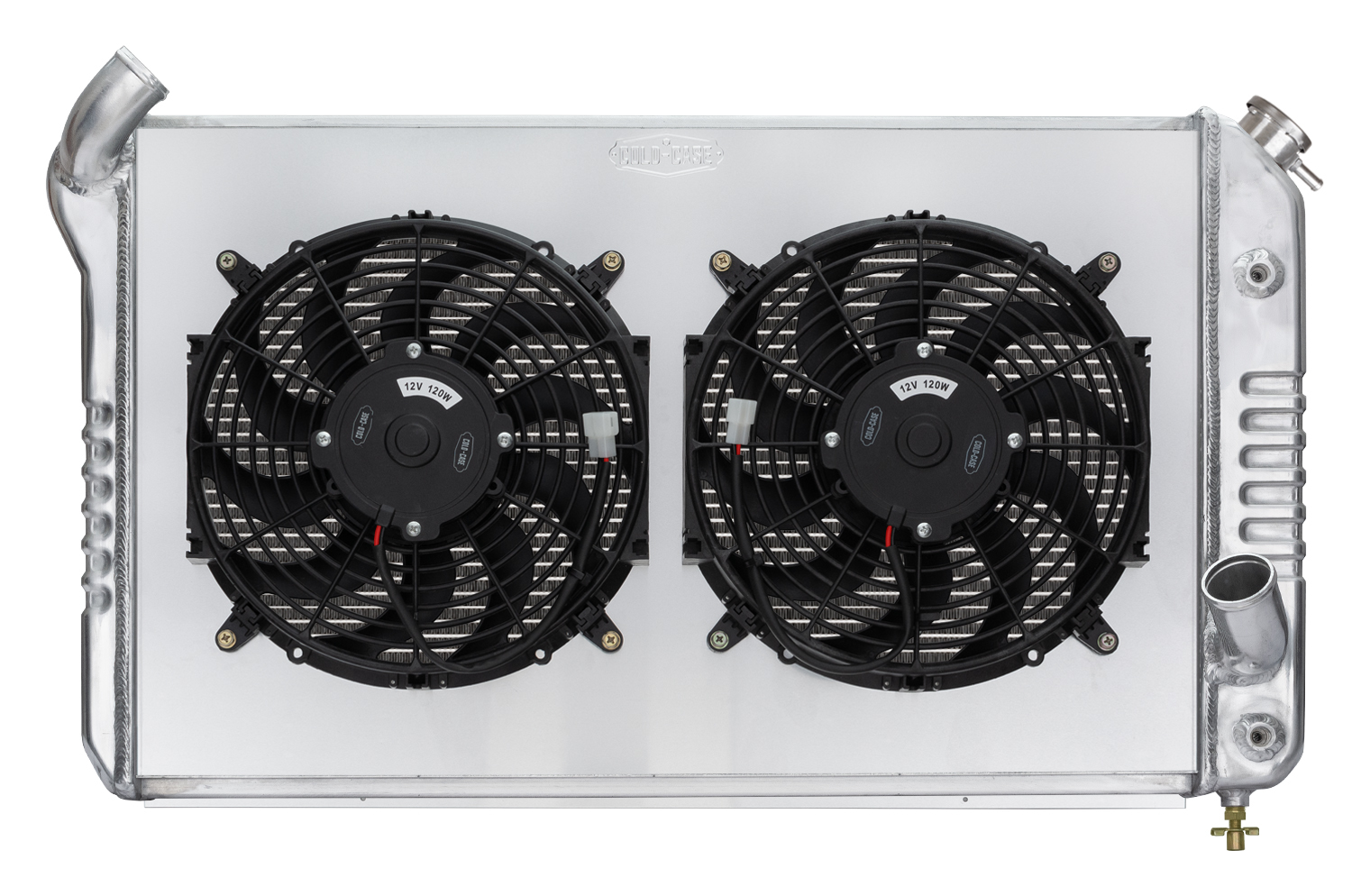 COLD CASE RADIATORS 69-72 Corvette Radiator w/ Dual 12in Fan Kit CHV714AK