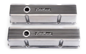 EDELBROCK Valve Cover Kit Elite II Series SBC Tall 4263