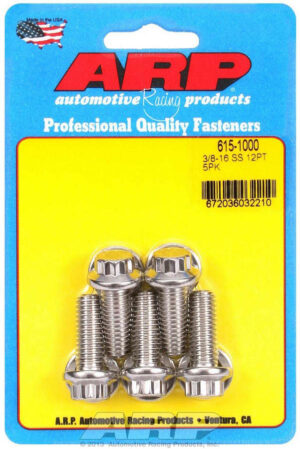 ARP S/S Bolt Kit – 12pt. (5) 3/8-16 x 1.000 615-1000