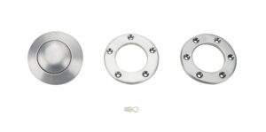 FLAMING RIVER Horn Button 5/6 Bolt Mill Finish FR20119HN