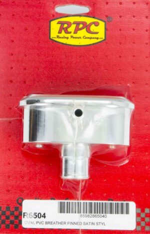 RACING POWER CO-PACKAGED Alum Finned PCV Breather Polished/Satin R6504