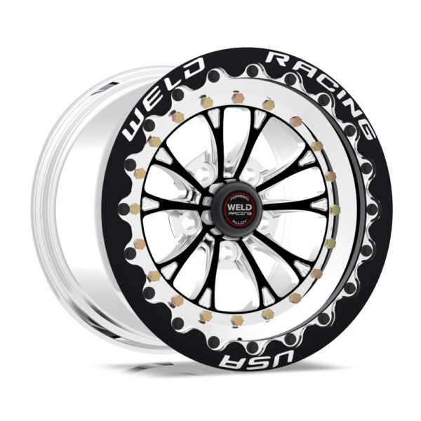 WELD RACING V-series Drag Wheel Blk 15×12 5×4.5 BC 6.0 BS 84B-512212MB