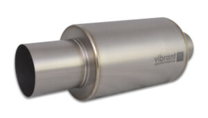 VIBRANT PERFORMANCE Muffler with Straight Cu t Natural Tip 3in Inlet 17563